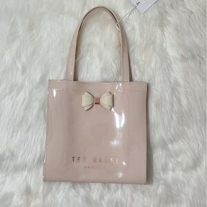 Ted Baker London plain bow small icon bag light pink with handle